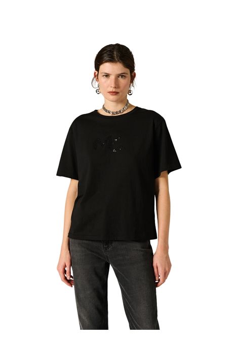 t-shirt logo strass Manila Grace | T060CUMA001